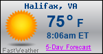 Weather Forecast for Halifax, VA