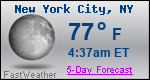 Weather Forecast for New York, NY