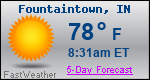 Weather Forecast for Fountaintown, IN