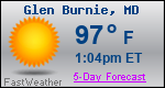 Weather Forecast for Glen Burnie, MD