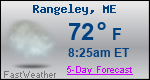 Weather Forecast for Rangeley, ME
