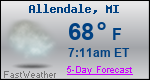 Weather Forecast for Allendale, MI