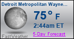 Weather Forecast for Detroit Metropolitan Wayne County Airport, MI