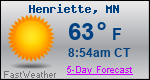 Weather Forecast for Henriette, MN