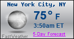 Weather Forecast for New York, NY
