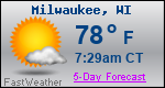 Weather Forecast for Milwaukee, WI