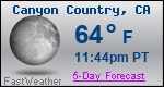 Weather Forecast for Canyon Country, CA