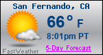 Weather Forecast for San Fernando, CA