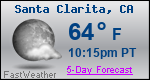 Weather Forecast for Santa Clarita, CA