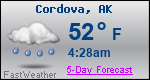 Weather Forecast for Cordova, AK