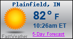 Weather Forecast for Plainfield, IN