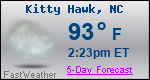 Weather Forecast for Kitty Hawk, NC