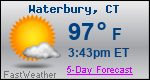 Weather Forecast for Waterbury, CT