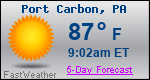 Weather Forecast for Port Carbon, PA