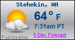Weather Forecast for Stehekin, WA