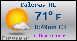 Weather Forecast for Calera, AL