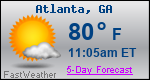 Weather Forecast for Atlanta, GA
