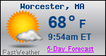 Weather Forecast for Worcester, MA