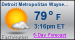 Weather Forecast for Detroit Metropolitan Wayne County Airport, MI