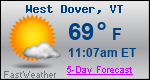 Weather Forecast for West Dover, VT