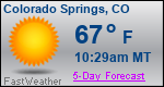 Weather Forecast for Colorado Springs, CO
