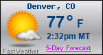 Weather Forecast for Denver, CO