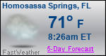 Weather Forecast for Homosassa Springs, FL
