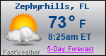 Weather Forecast for Zephyrhills, FL