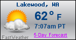 Weather Forecast for Lakewood, WA