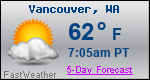Weather Forecast for Vancouver, WA
