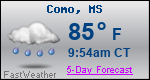 Weather Forecast for Como, MS