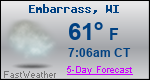 Weather Forecast for Embarrass, WI