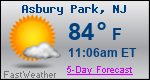 Weather Forecast for Asbury Park, NJ