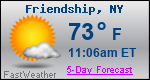Weather Forecast for Friendship, NY