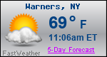Weather Forecast for Warners, NY