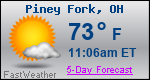 Weather Forecast for Piney Fork, OH