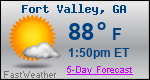 Weather Forecast for Fort Valley, GA