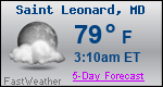 Weather Forecast for Saint Leonard, MD