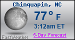 Weather Forecast for Chinquapin, NC