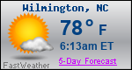 Weather Forecast for Wilmington, NC