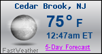 Weather Forecast for Cedar Brook, NJ