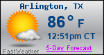 Weather Forecast for Arlington, TX