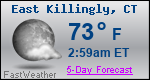 Weather Forecast for East Killingly, CT