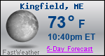Weather Forecast for Kingfield, ME