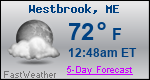 Weather Forecast for Westbrook, ME