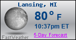 Weather Forecast for Lansing, MI