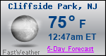 Weather Forecast for Cliffside Park, NJ