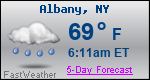 Weather Forecast for Albany, NY