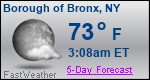 Weather Forecast for Borough of Bronx, NY