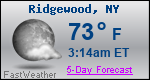 Weather Forecast for Ridgewood, NY